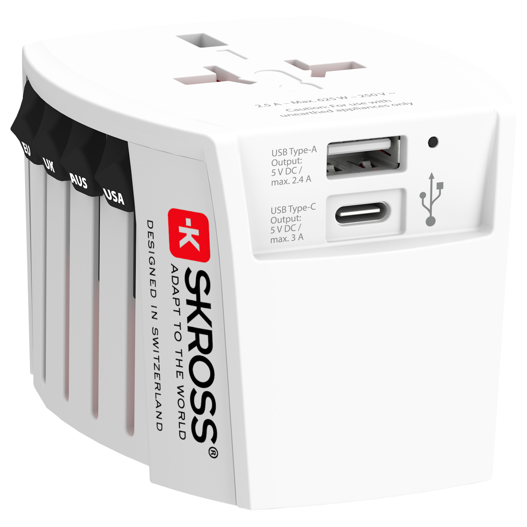 (SKROSS Original)  MUV USB 2 USB  (1 USB type C and 1 USB)